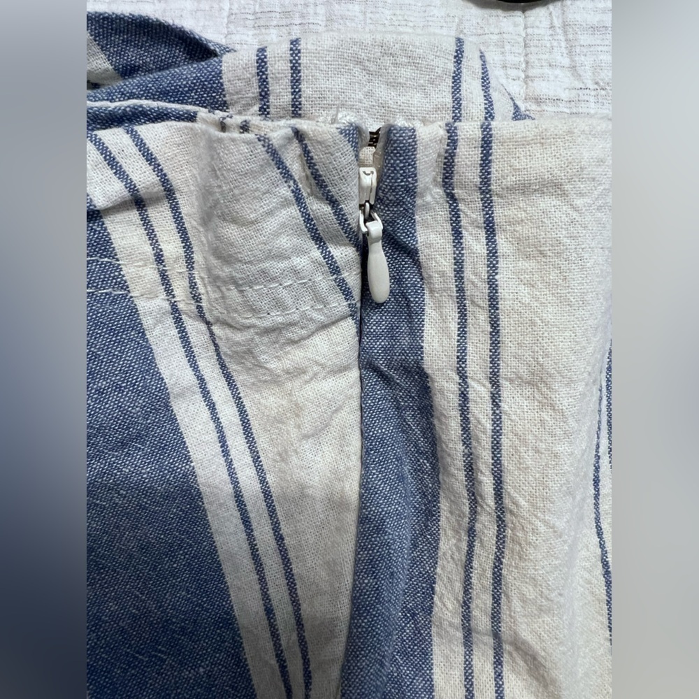 Free People Tuscan Sunrise Mini Striped Skirt, Blue Canvas Combo, Size 8 - Picture 4 of 7